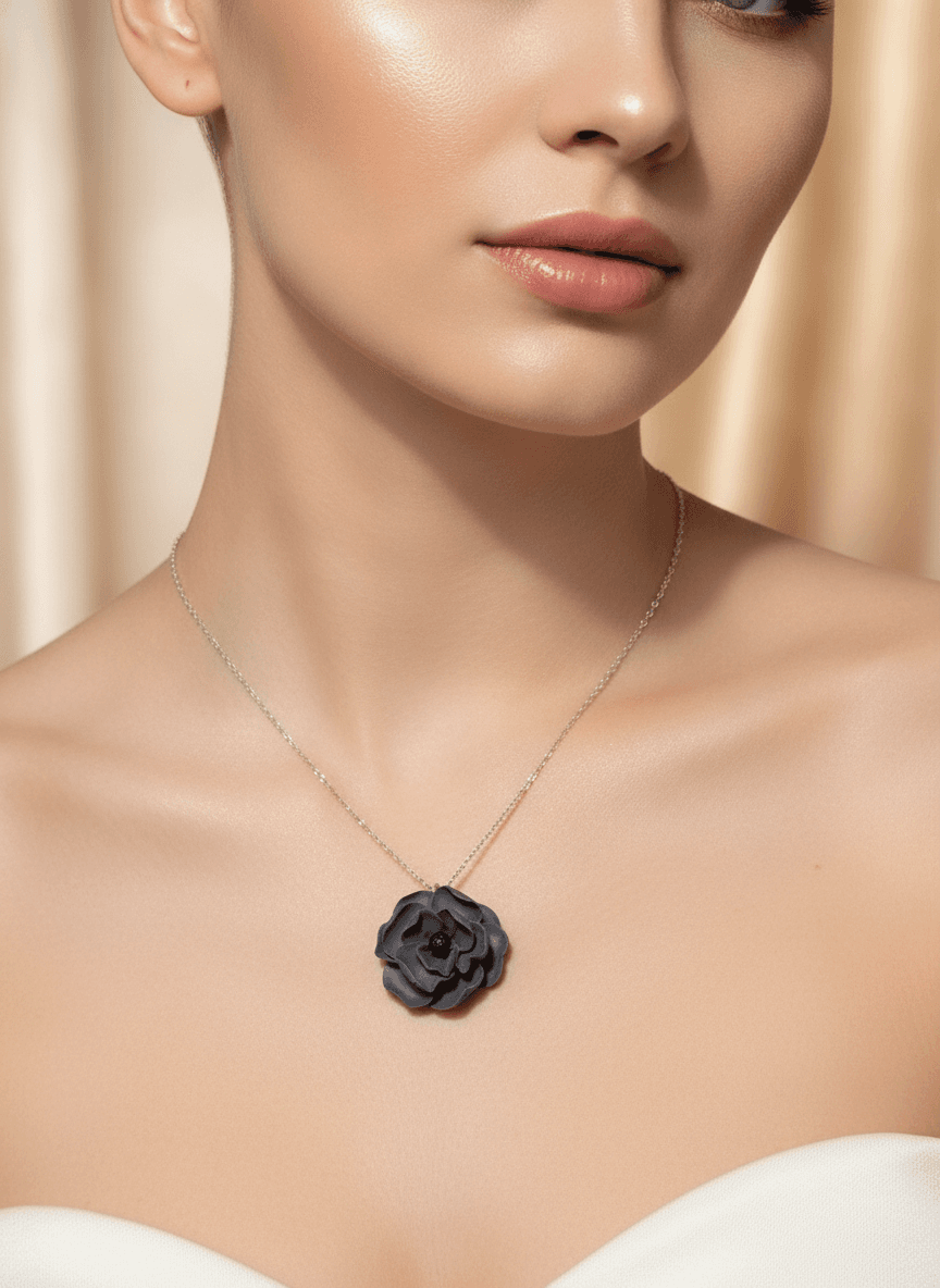Collar Rosa Negra