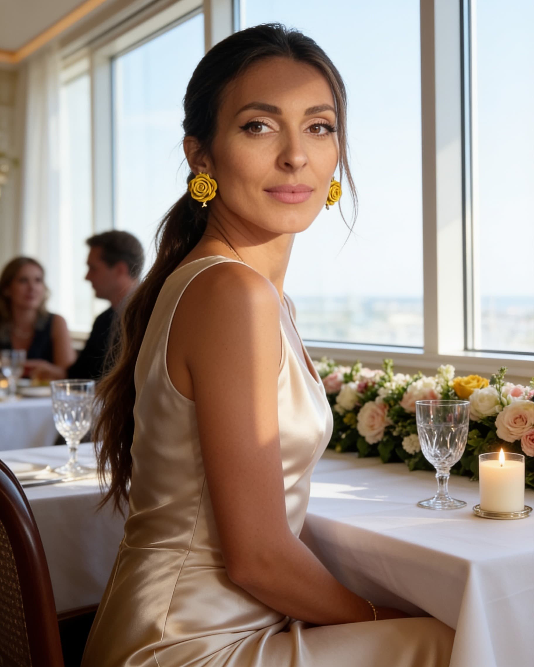 Yellow Rose Studs